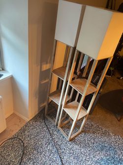 Standing lamps & bench with storage matching set
