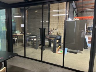 Modern Aluminum Glass Office Partitions & Sliding Doors | Custom Made