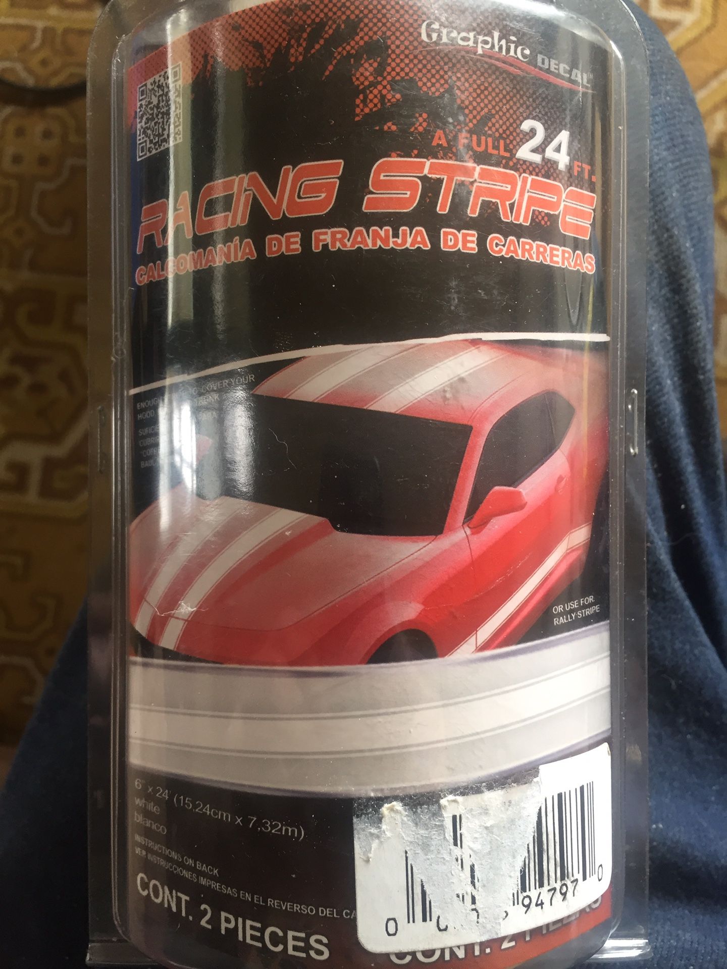 White Graphics Racing Stripe Tape 24 Feet