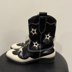 Black and White Star Cowboy Boots Size 13