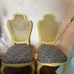 Set Of 2 Yellow Chairs