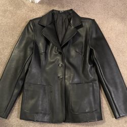 Faux Leather Women’s Jacket