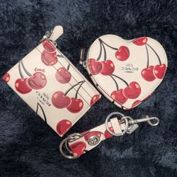 Cherry Coach Wallet Set