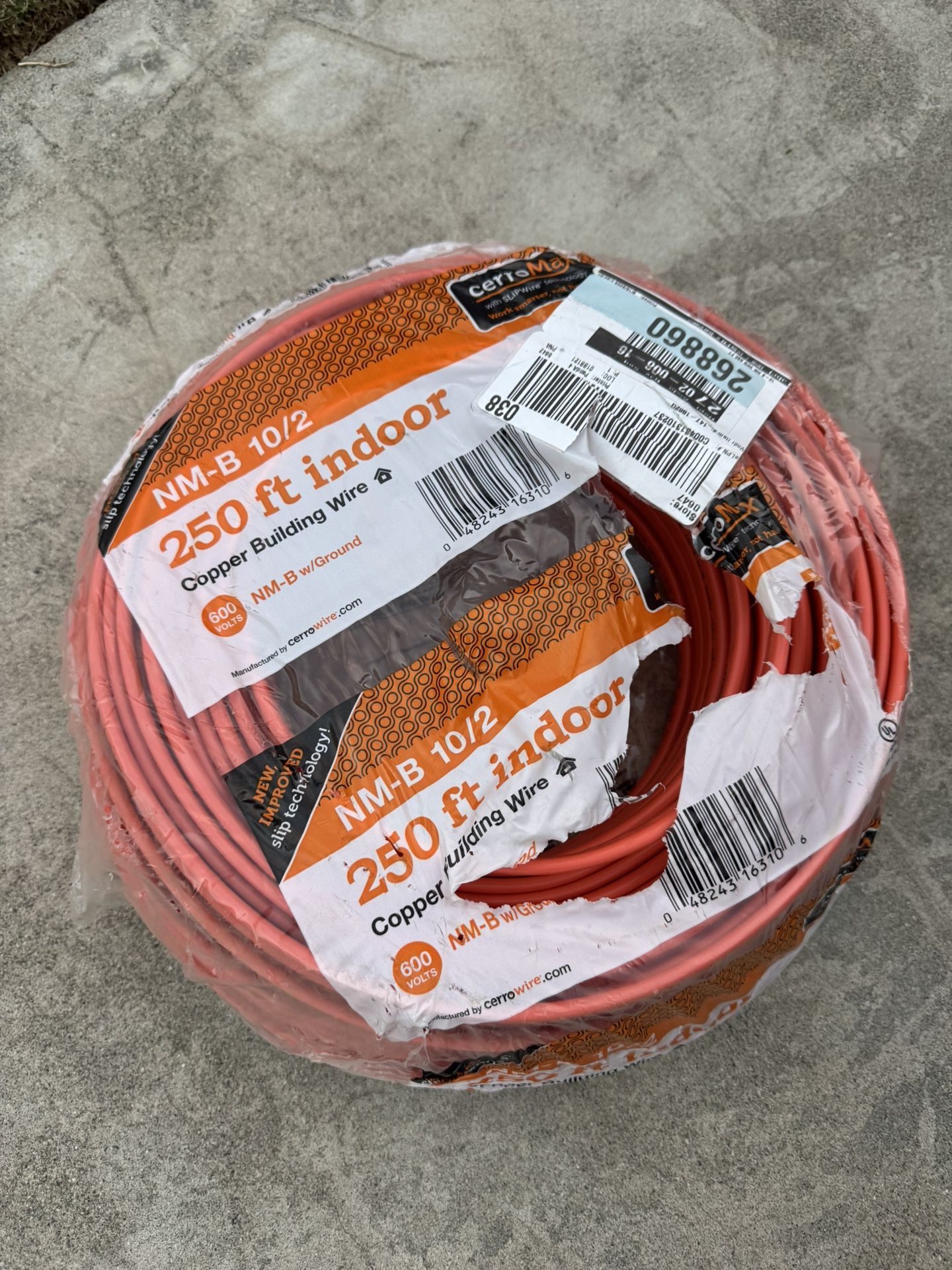 10/2 Romex 250 Ft Electrical Wire
