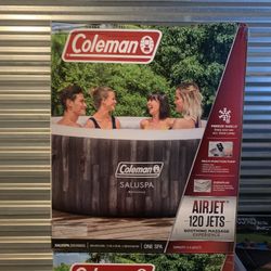 Coleman Saluspa 71" x 26" Havana Airjet Inflatable Hot Tub Spa 4-Person Jacuzzi BRAND NEW