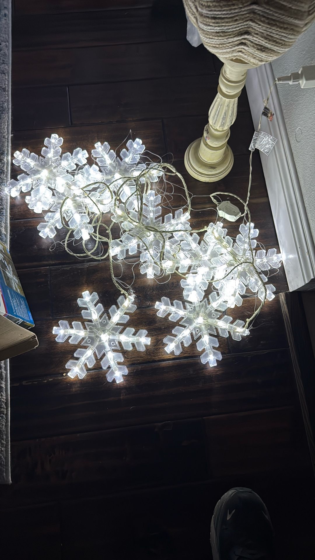 Set Of LED Christmas Snow Flakes