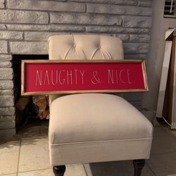 Christmas Rae Dunn Naughty & Nice Sign