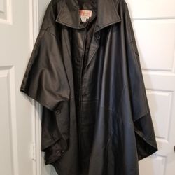Leather Jacket Shawl 