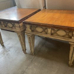 Set Of 2 JDI Custom Solid Wood End Tables 