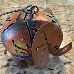 Elephant Metal Art Ornament 
