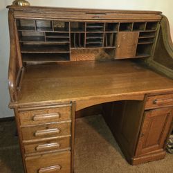 Antique Roll Top Desk