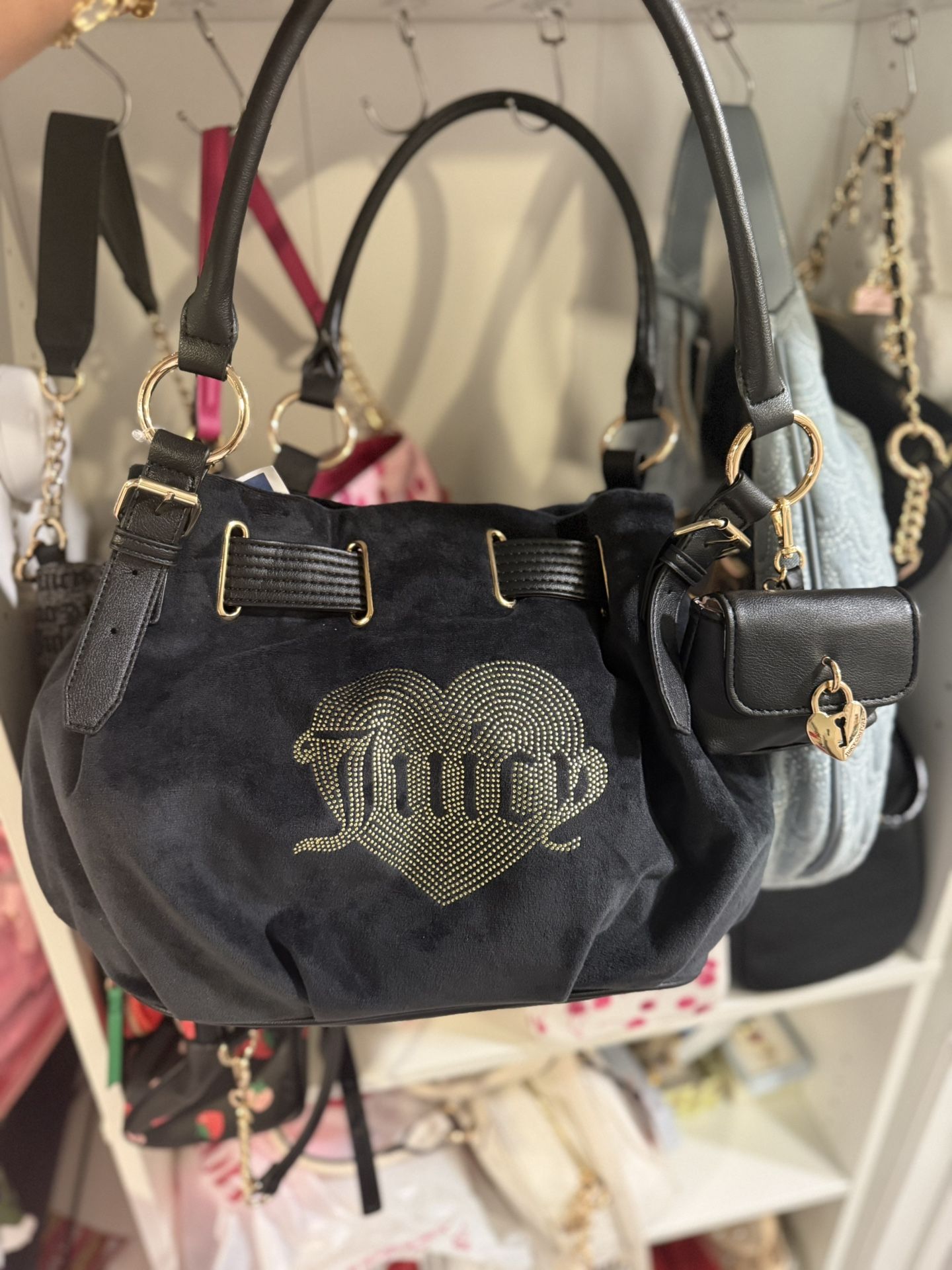 JUICY COUTURE QUEEN COUTURE BLACK BAG