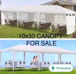 10'x30' Outdoor Canopy Tent Patio Camping Gazebo Storage Shelter Pavilion Cater Party Wedding BBQ Events Tent w/Removable Sidewalls
