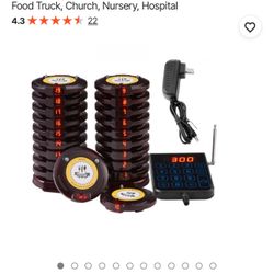 VEVOR Restaurant Pager System, Wireless 500m Long Range 