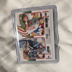 Tom Brady & Joe Montana 2010 Gridiron Lineage Card