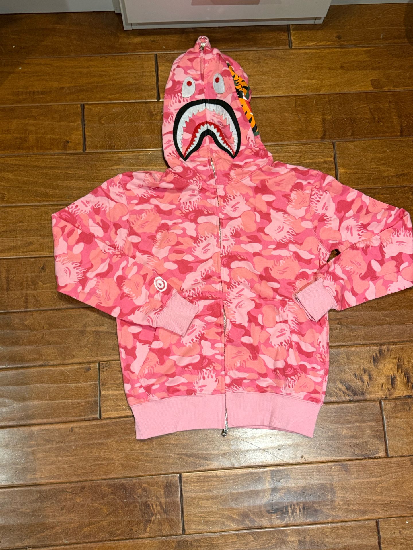 BAPE ABC camo shark full zip hoodie 'pink' brand Brand new (comes with bag)