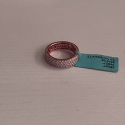 Brand New 4ct Moissanite Ring Size 10 – Rose Gold Finish VS/D Color Ice