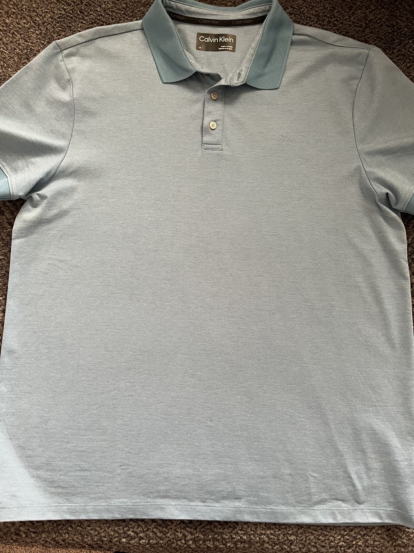 Mens Large CK Baby Blue Polo 