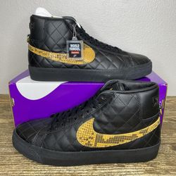 NEW Nike Blazer Mid QS SB Black Snakeskin Size 9