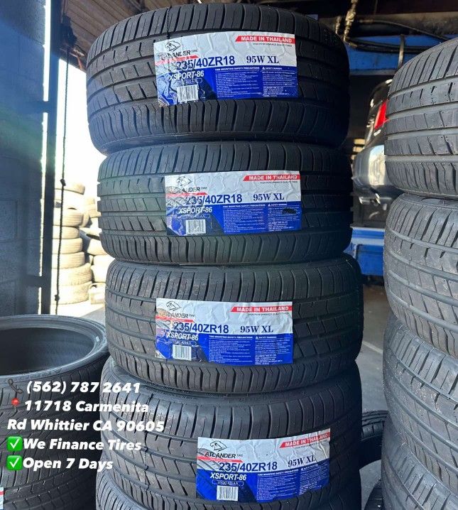 235/40R18 Atlander Set of Tires Installed and Balanced Set de Llantas Nuevas Instaladas y Balanceadas