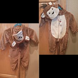 Hooded monkey costume 6-12 mos. (NEW)