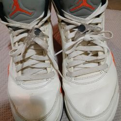 Men's Jordan 5 Retro Shattered Blackboard S A I L Orange Basketball Shoes Size 8.5 Men