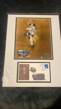 2001 World Series Game 6 Matted Photo & First Day Cover