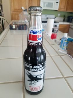 collector pepsi San Jose sharks bottle