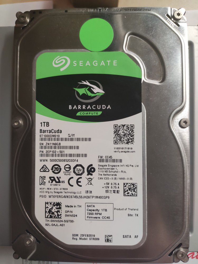 Seagate Barracuda 1TB 3.5 Hard Drive