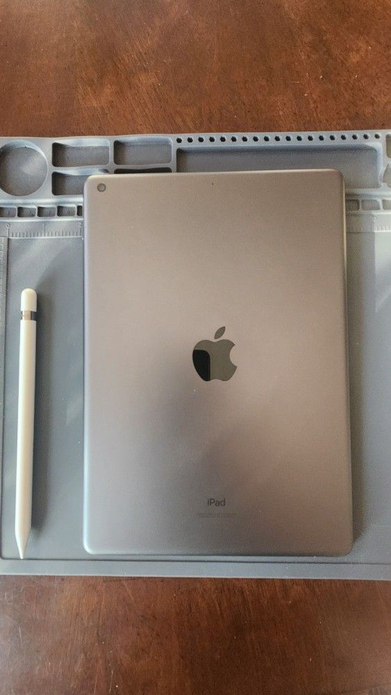 iPad with Apple Pencil and Screen Protector