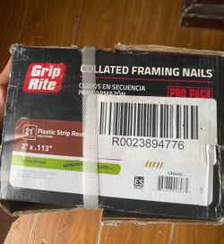 🟩🟨🟧🟥 2 BOXES  FOR $110🟩🟨🟧🟥2 in. x 0.113 in. 21° Plastic Collated Exterior Galvanized Ring Shank Round Head Framing Nails 5000