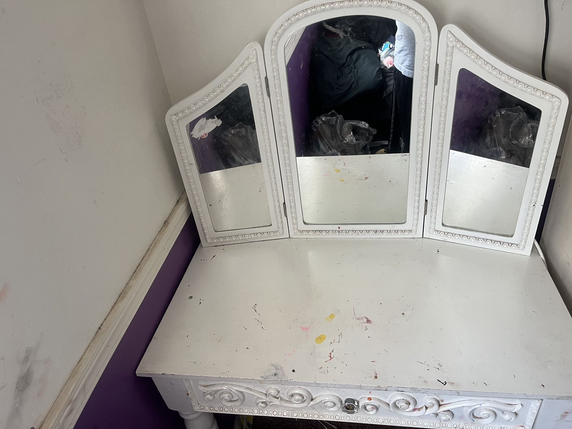 Makeup Vanity, Older Style Desk And Dresser