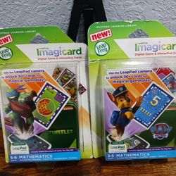 New X2 LeapFrog LeapPad Imagicard Digital Game and Cards: Paw Patrol + TMNT