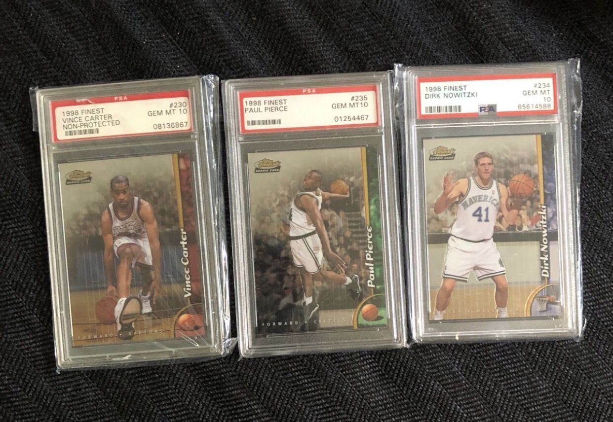 3 Psa 10 Fleer Finest Hall Of Famers 98 Draft