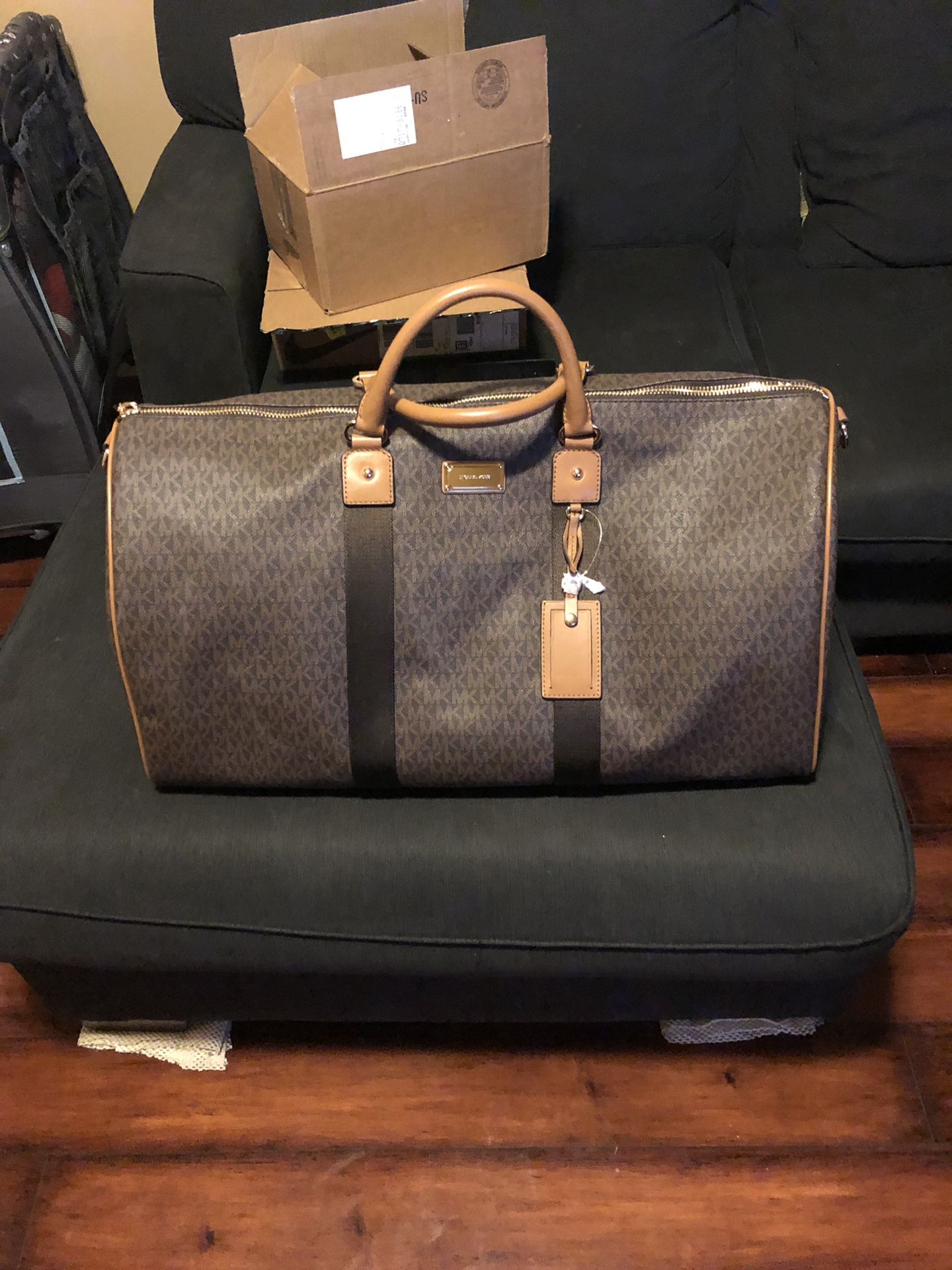 Michael Kors XL Travel Duffle Bag (Brown/Acorn)