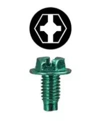 DOTTIE - #10-32 x 3/8'' Hex Head Multi-Drive Ground Screw w/Leader Point
