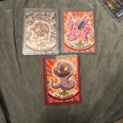 Arbok, Nidorino. Golem, 75,43,24 Topps Vintage 