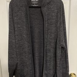 Torrid Gray Sweater Open Cardigan