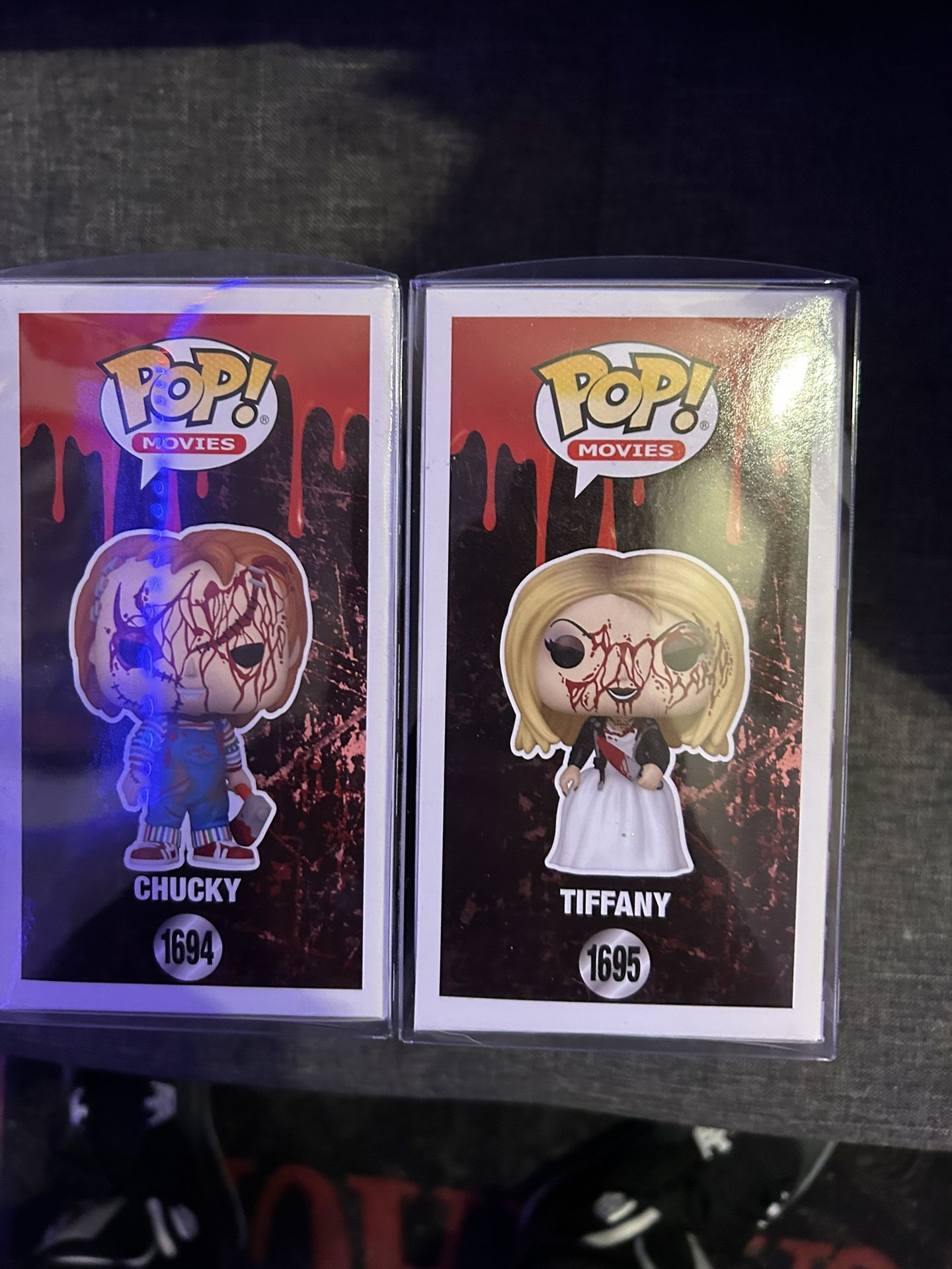 Tom Holland Autographed Chucky And Tiffany Funko #1694 & #1695 for 