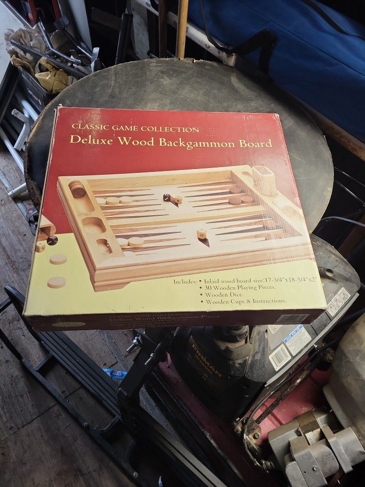 Wood Backgammon Board