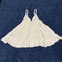 Princess Polly Women White Ruffle Romeo Mini Dress