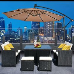 NEW  BANANA UMBRELLA with LED 11.5 FT

