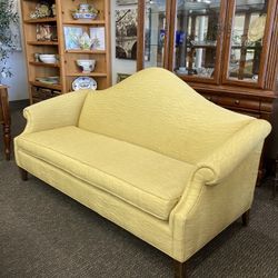 Yellow Camelback Sofa