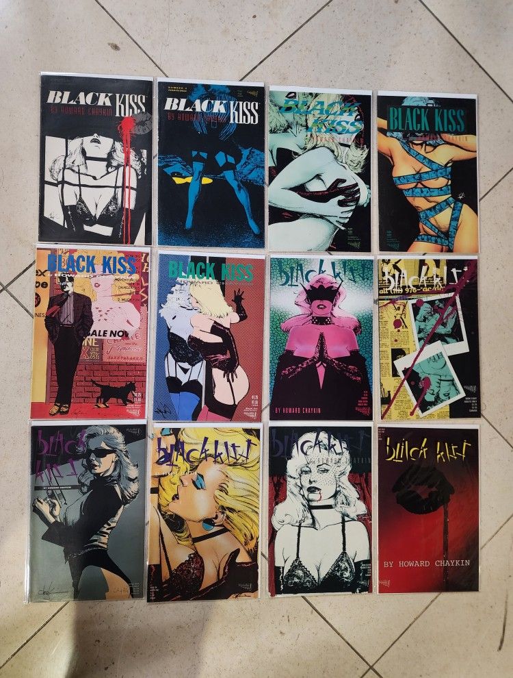 Howard Chaykin Black Kiss Complete Comic Lot Set of 12 VF 1988