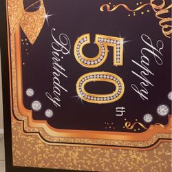 50TH BIRTHDAY PARTY BANNER