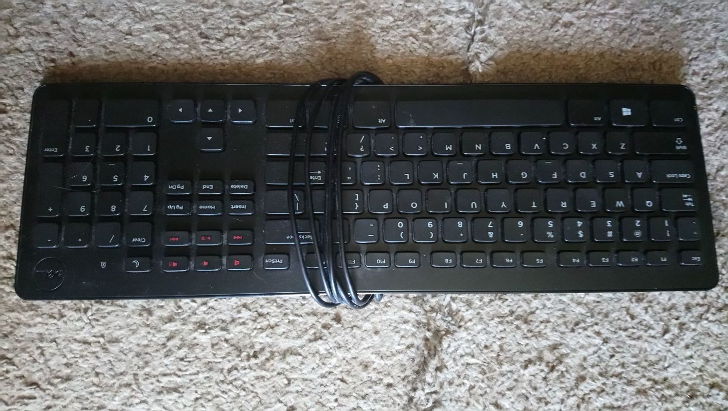 Dell computer keyboard USB black