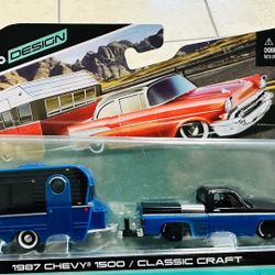  Maisto Tow & Go Series 1987 Chevy 1500 Pickup w/Classic Craft Trailer!