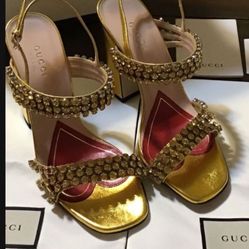 Gucci Leather Sandals Pumps Shoes Heels Size 36 USA Size 6 , Trade for Louis Vuitton Purse 