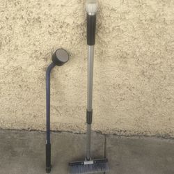 Truck soft bristle wash brush with hose attachment and with seperate long wand