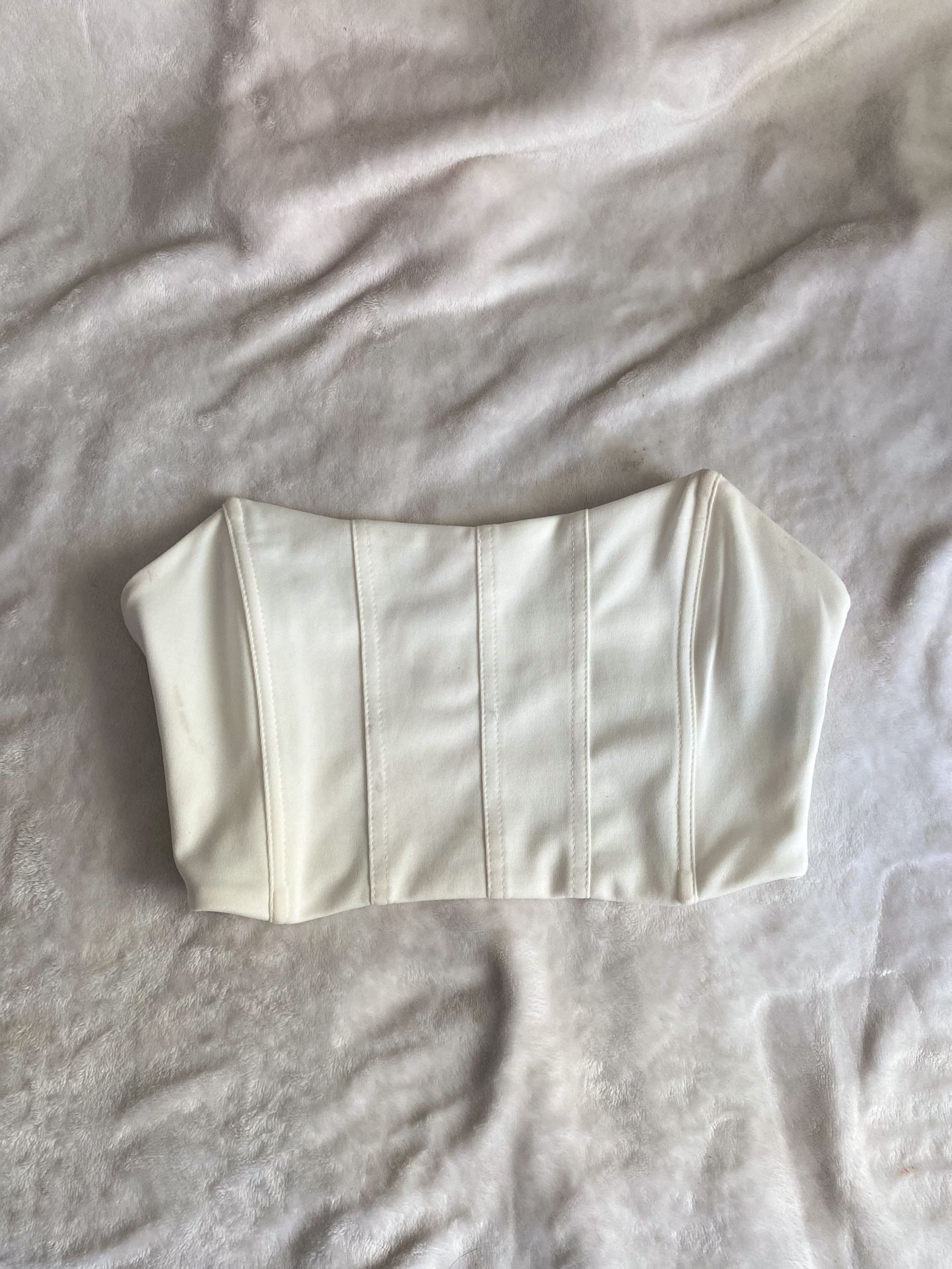 White Corset Tube Top